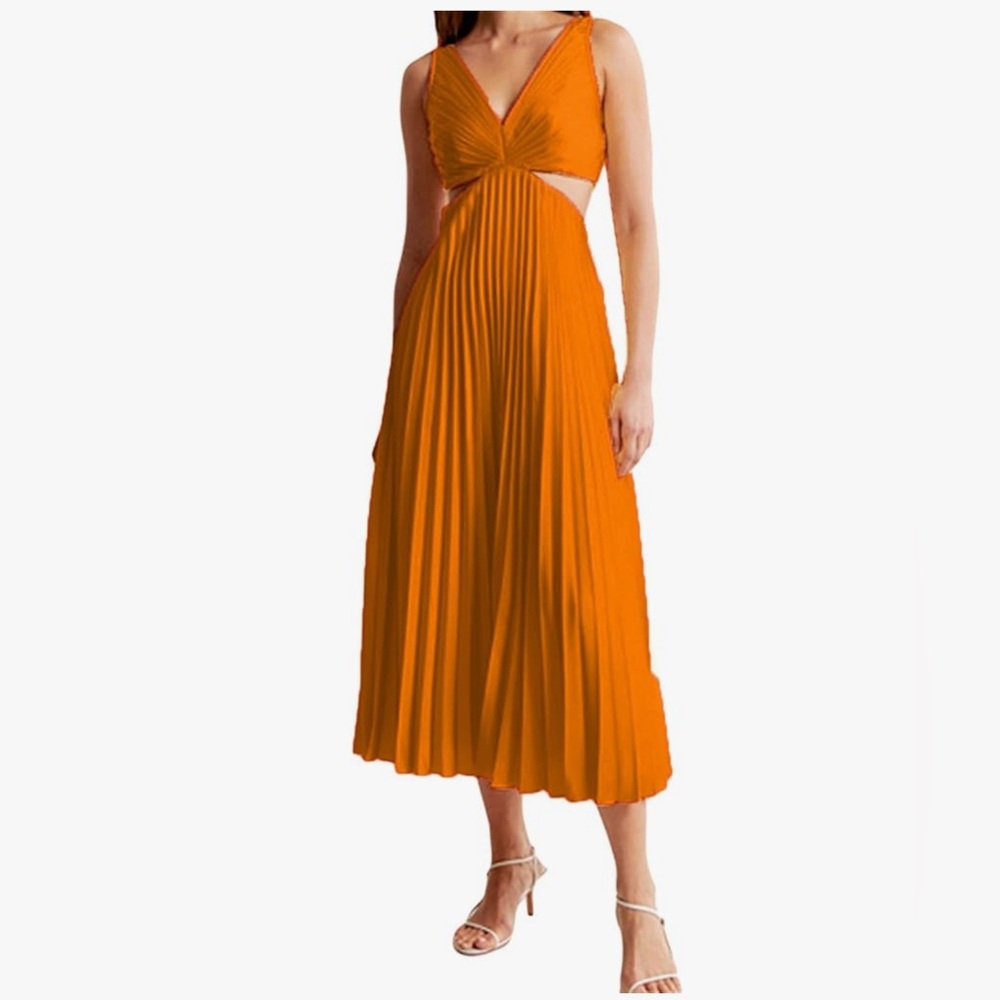 Amazon Orange Midi Dress - Picture 4 of 14